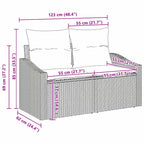 Tuin Sofa Set 7 Pcs Poly Riet