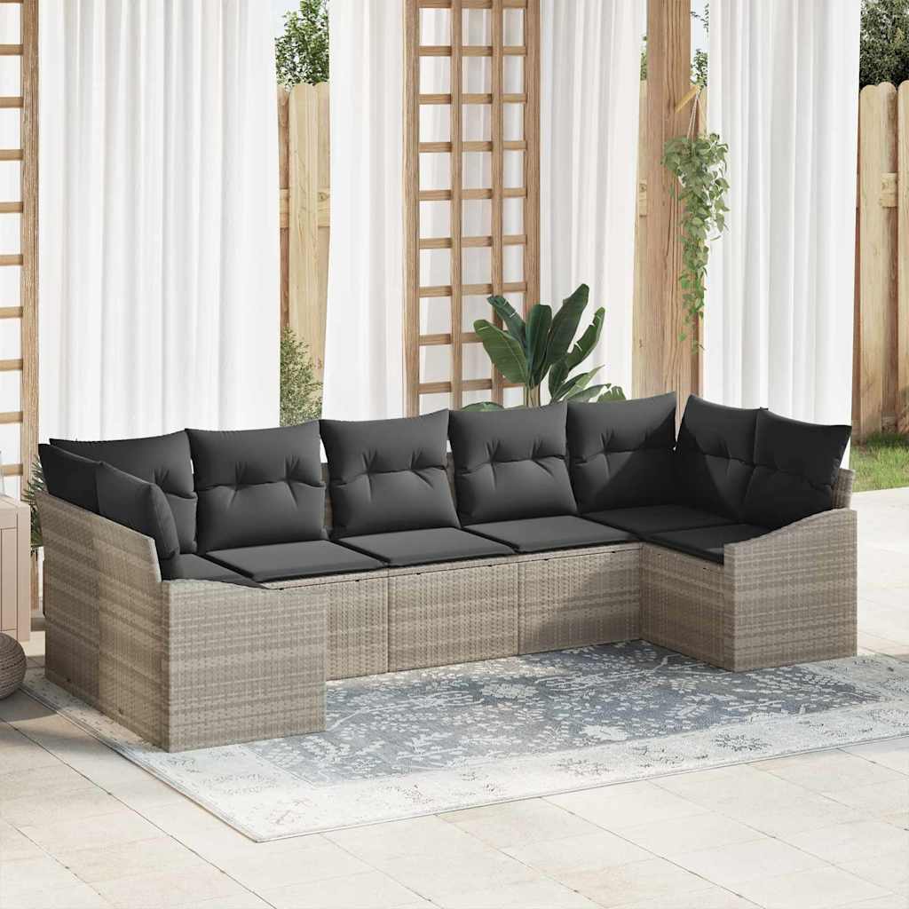 Tuin Sofa Set 7 Pcs Poly Riet