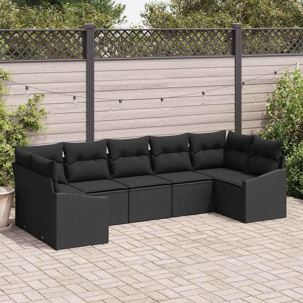 Tuin Sofa Set 7 Pcs Poly Riet