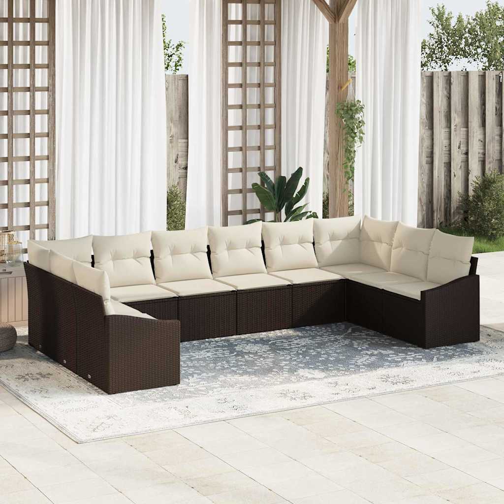 Tuin Sofa Set 11 Pcs Poly Riet