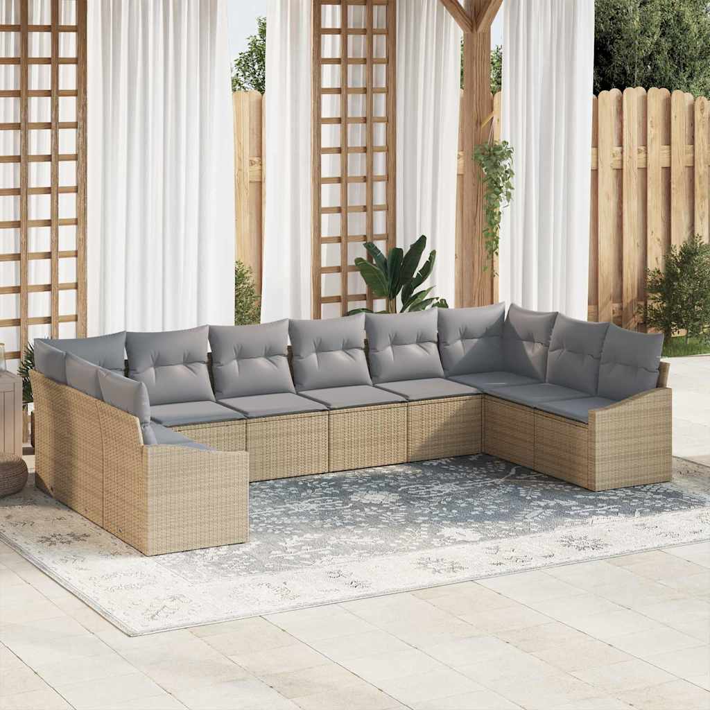 Tuin Sofa Set 11 Pcs Poly Riet