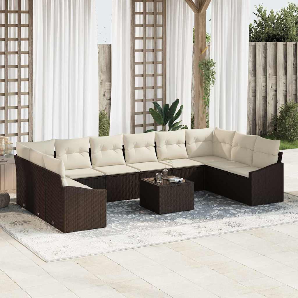 Tuin Sofa Set 11 Pcs Poly Riet