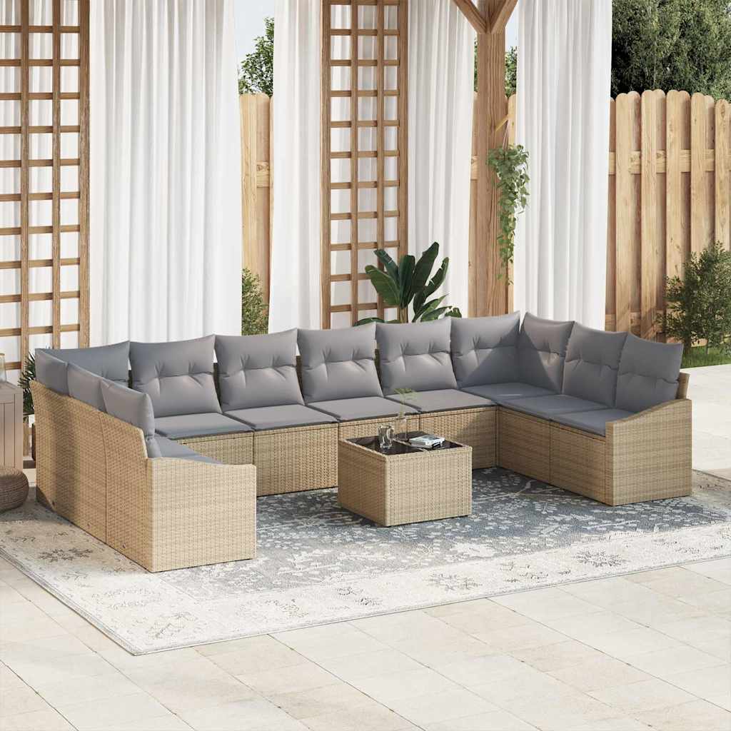 Tuin Sofa Set 11 Pcs Poly Riet