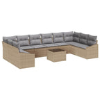 Tuin Sofa Set 11 Pcs Poly Riet