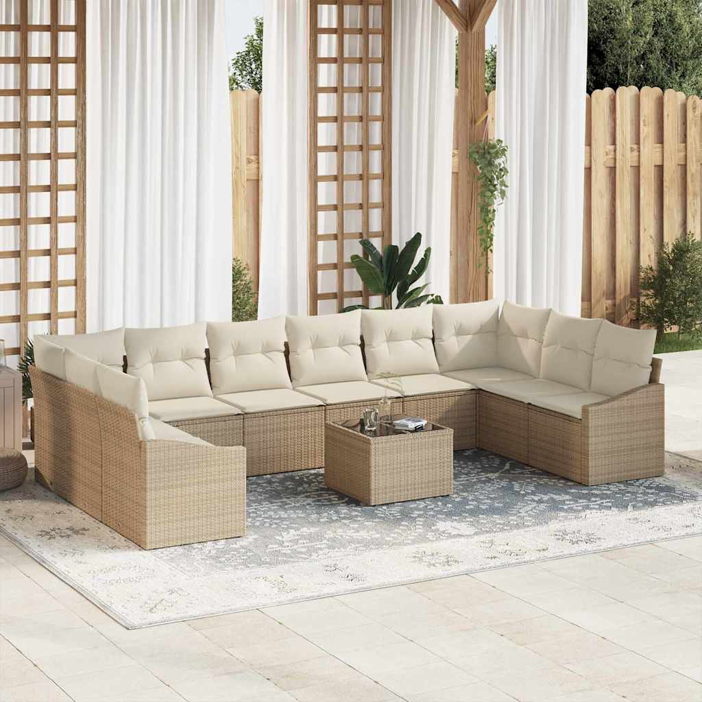 Tuin Sofa Set 11 Pcs Poly Riet