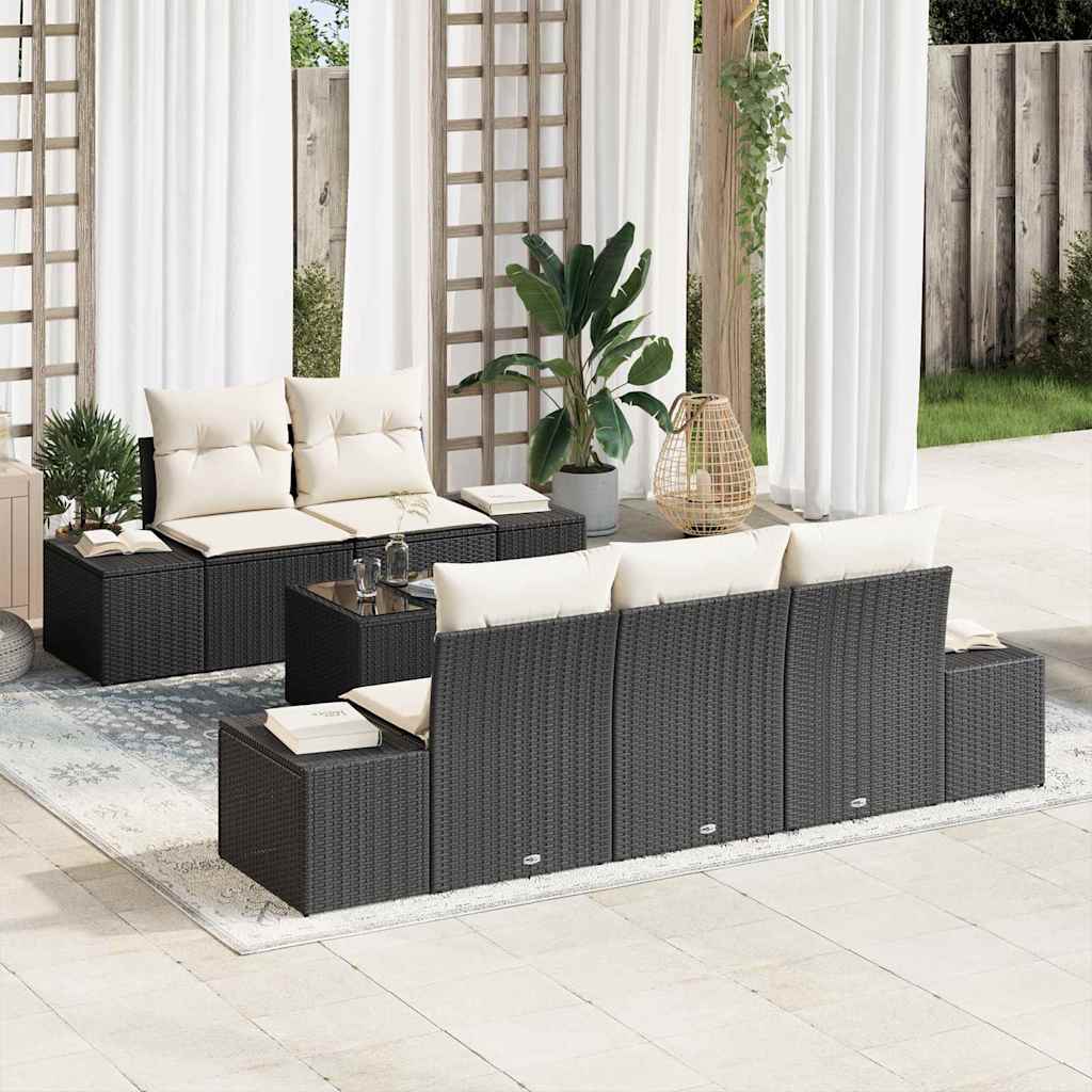 Tuin Sofa Set 6 Pcs Poly Riet