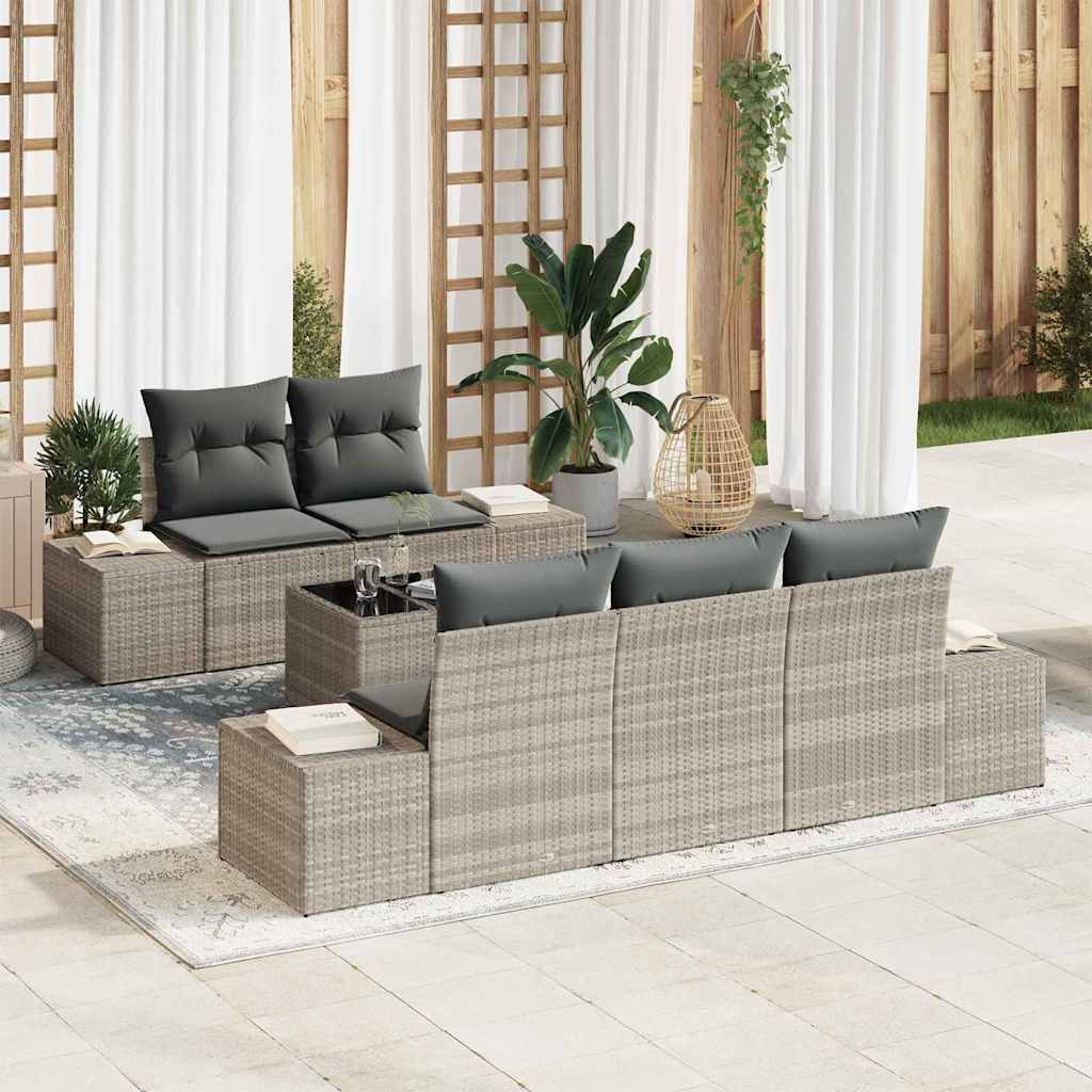 Tuin Sofa Set 6 Pcs Poly Riet