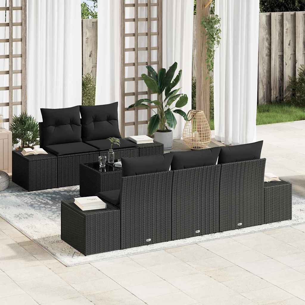 Tuin Sofa Set 6 Pcs Poly Riet