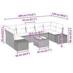 Tuin Sofa Set 8 Pcs Poly Riet
