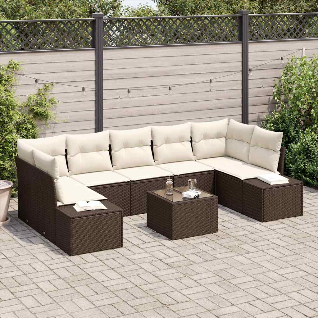 Tuin Sofa Set 8 Pcs Poly Riet