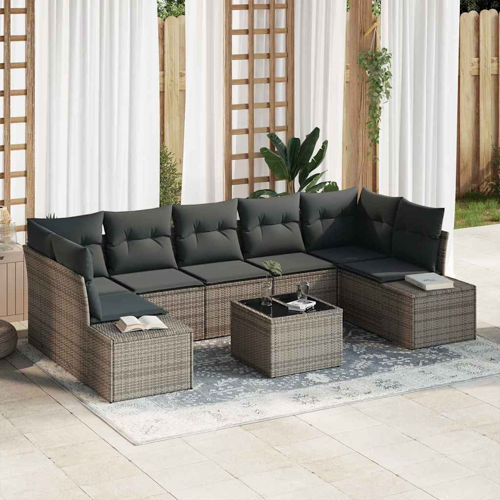 Tuin Sofa Set 8 Pcs Poly Riet