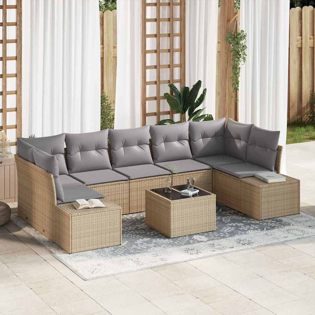 Tuin Sofa Set 8 Pcs Poly Riet