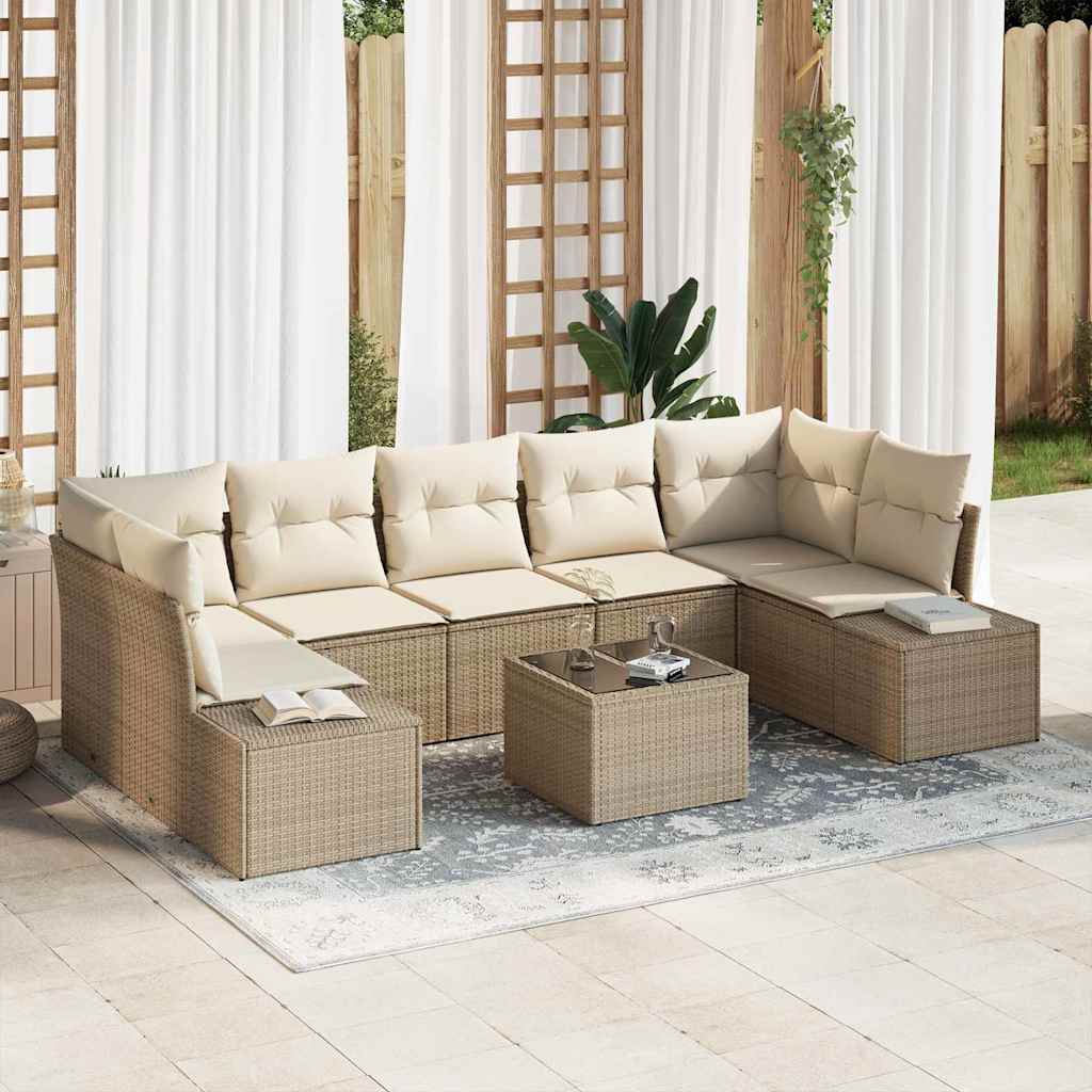 Tuin Sofa Set 8 Pcs Poly Riet