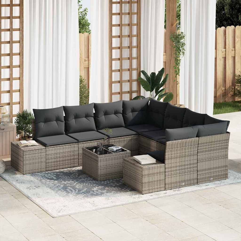 Tuin Sofa Set 9 Pcs Poly Riet