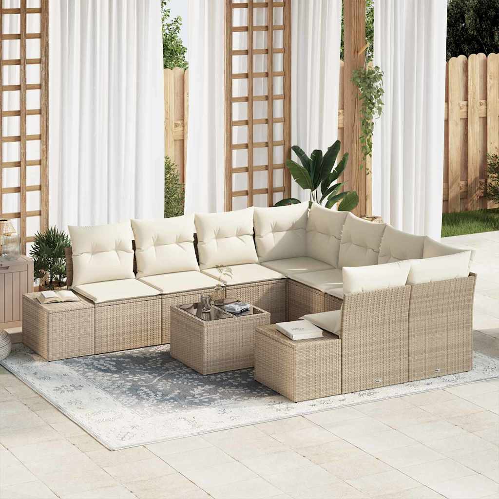 Tuin Sofa Set 9 Pcs Poly Riet