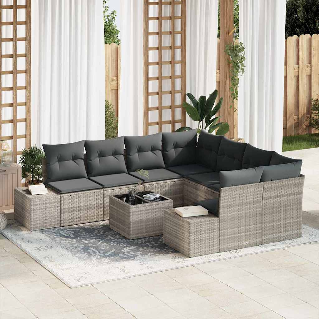 Tuin Sofa Set 9 Pcs Poly Riet