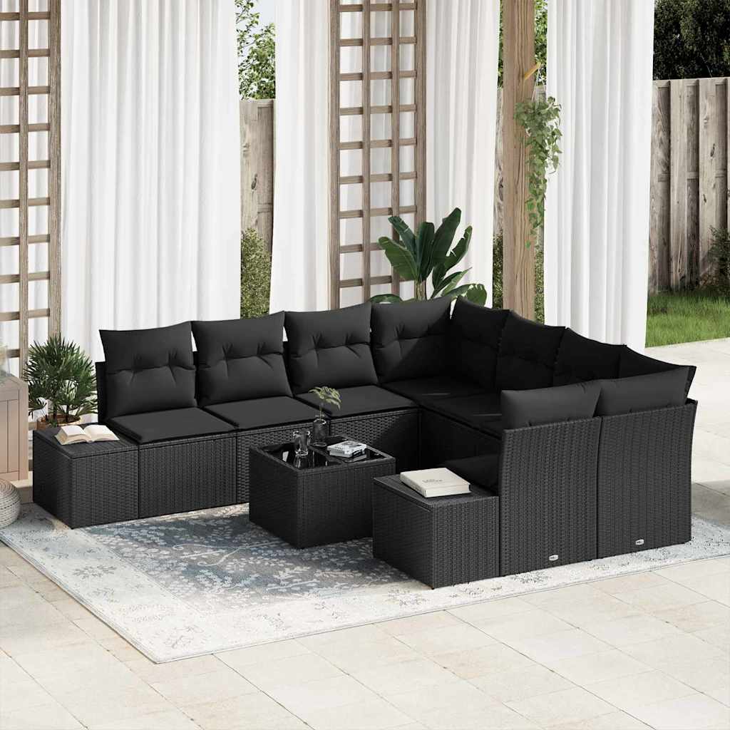 Tuin Sofa Set 9 Pcs Poly Riet