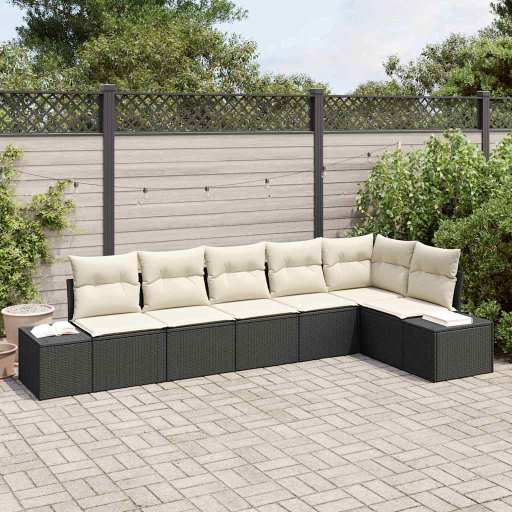 Tuin Sofa Set Met Kussen 7 Pcs Poly Riet