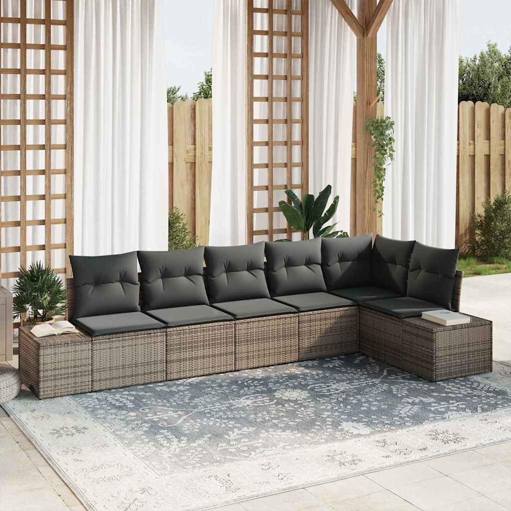 Tuin Sofa Set Met Kussen 7 Pcs Poly Riet