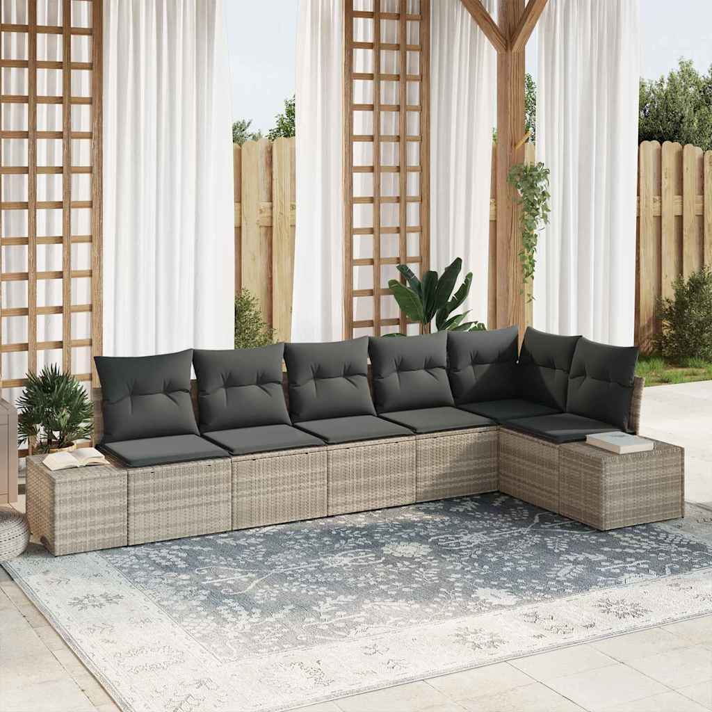 Tuin Sofa Set Met Kussen 7 Pcs Poly Riet