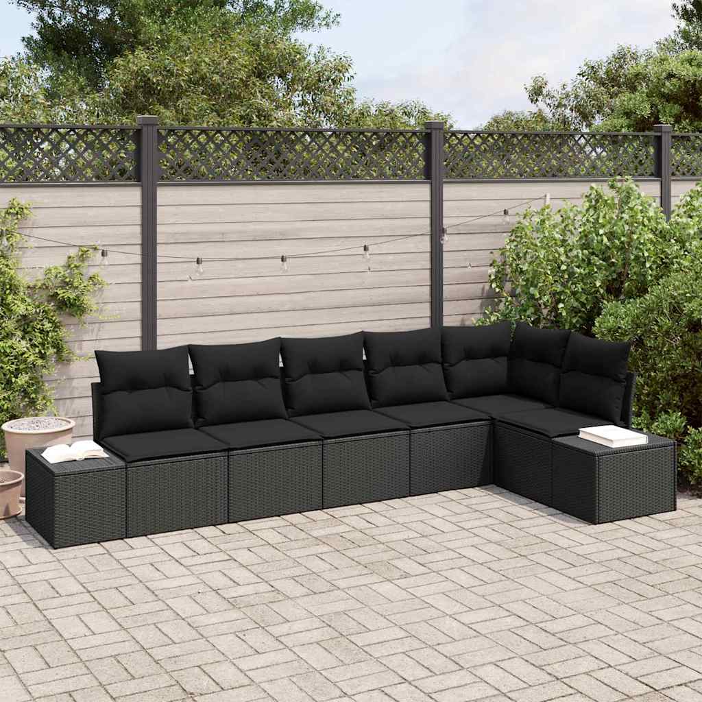 Tuin Sofa Set Met Kussen 7 Pcs Poly Riet