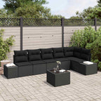 Tuin Sofa Set Met Kussen 7 Pcs Poly Riet