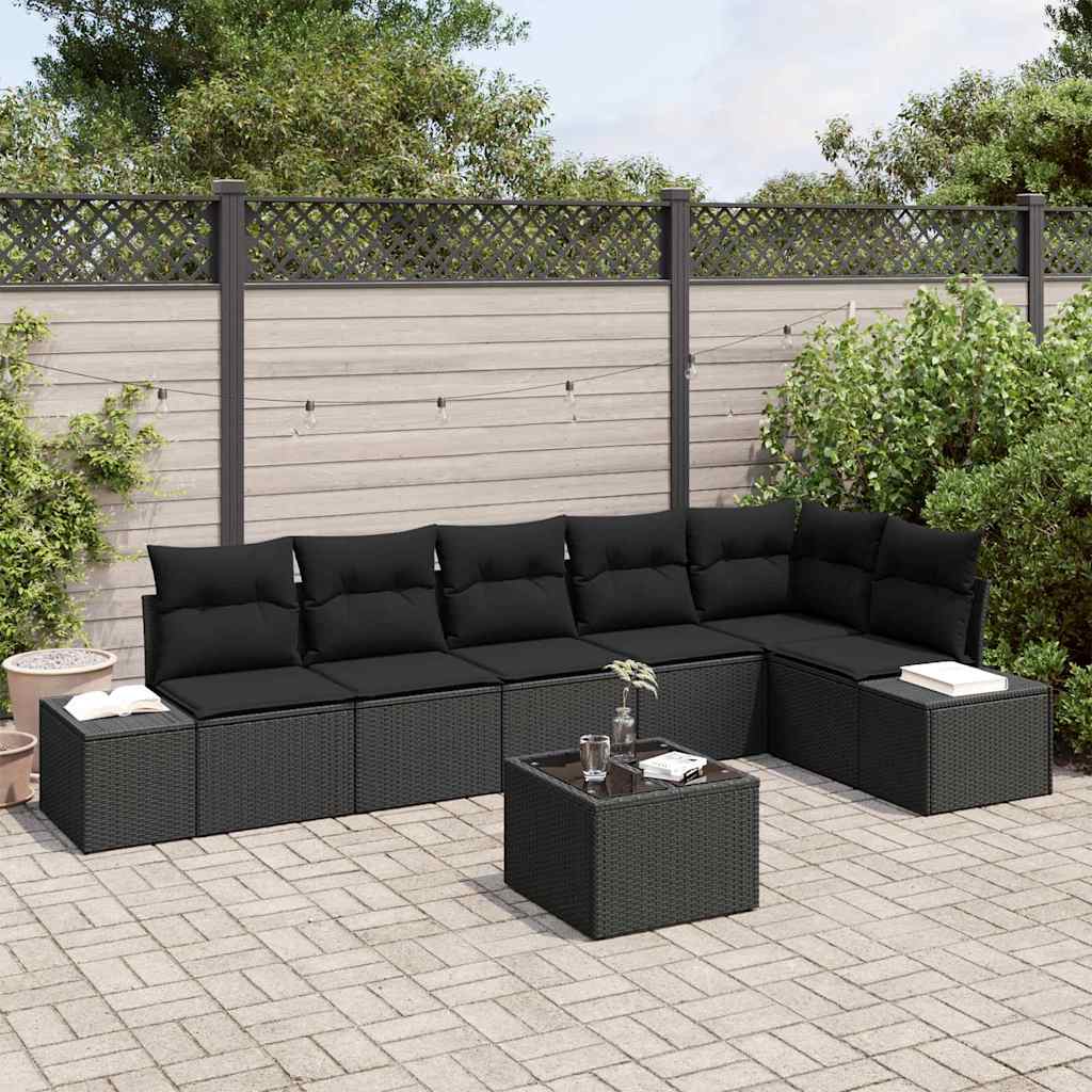 Tuin Sofa Set Met Kussen 7 Pcs Poly Riet