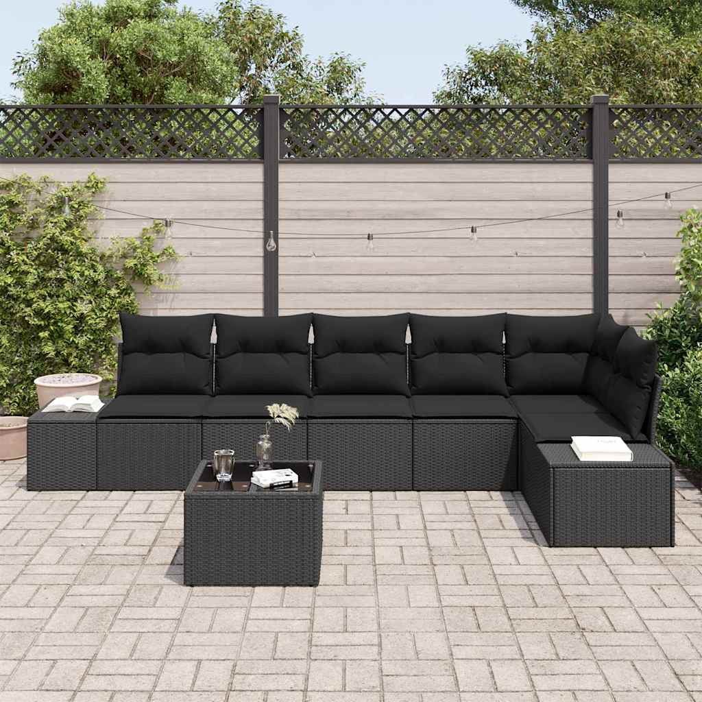 Tuin Sofa Set Met Kussen 7 Pcs Poly Riet