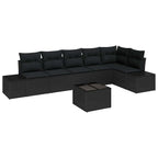 Tuin Sofa Set Met Kussen 7 Pcs Poly Riet