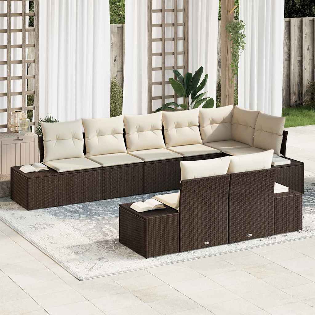 Tuin Sofa Set Met Kussen 9 Pcs Poly Riet