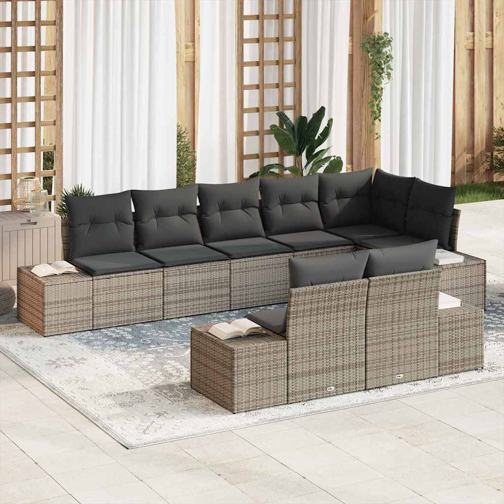 Tuin Sofa Set Met Kussen 9 Pcs Poly Riet