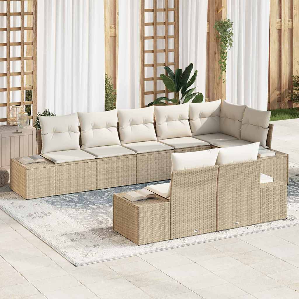 Tuin Sofa Set Met Kussen 9 Pcs Poly Riet