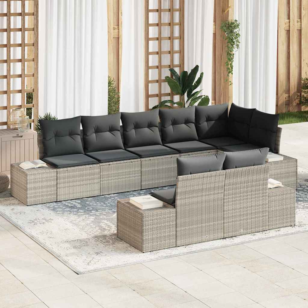Tuin Sofa Set Met Kussen 9 Pcs Poly Riet