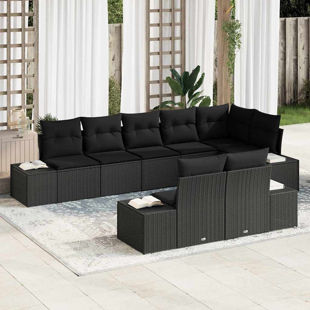 Tuin Sofa Set Met Kussen 9 Pcs Poly Riet