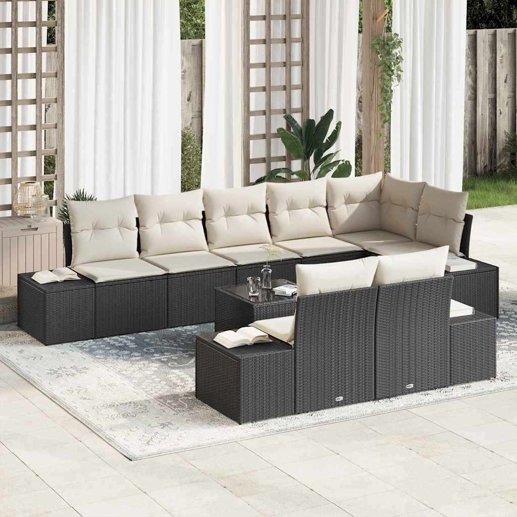 Tuin Sofa Set Met Kussen 9 Pcs Poly Riet