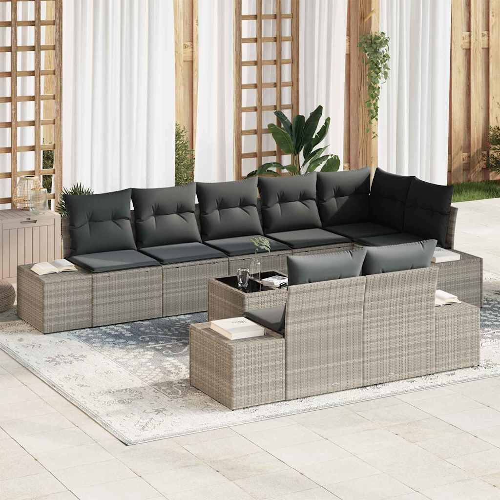 Tuin Sofa Set Met Kussen 9 Pcs Poly Riet