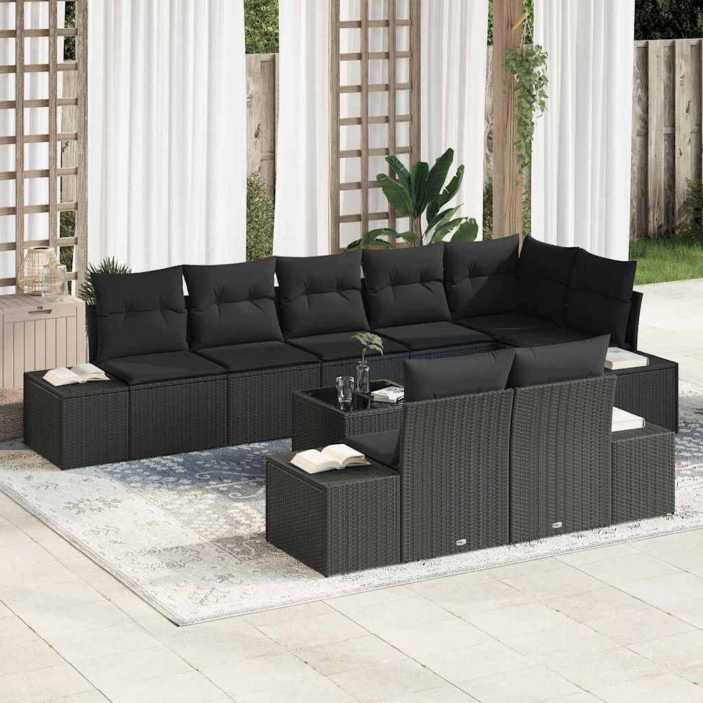 Tuin Sofa Set Met Kussen 9 Pcs Poly Riet