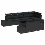 Tuin Sofa Set Met Kussen 9 Pcs Poly Riet