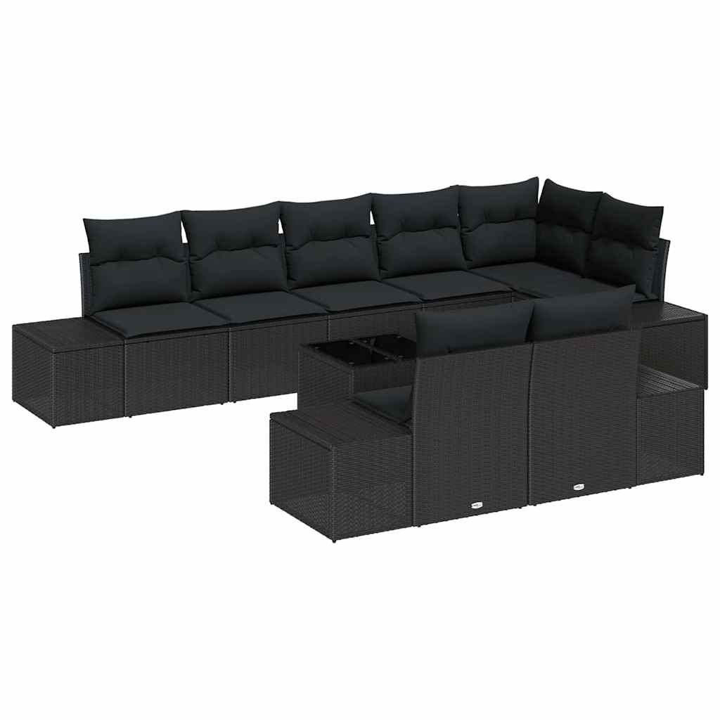 Tuin Sofa Set Met Kussen 9 Pcs Poly Riet