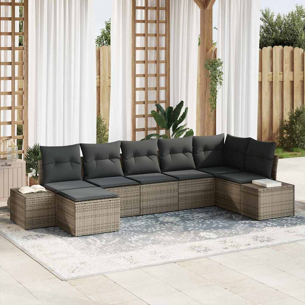 Tuin Sofa Set Met Kussen 8 Pcs Poly Riet