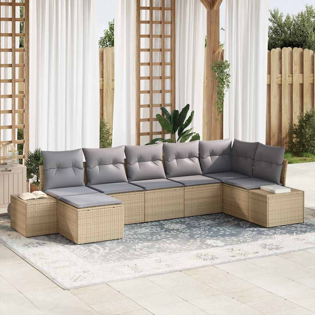 Tuin Sofa Set Met Kussen 8 Pcs Poly Riet