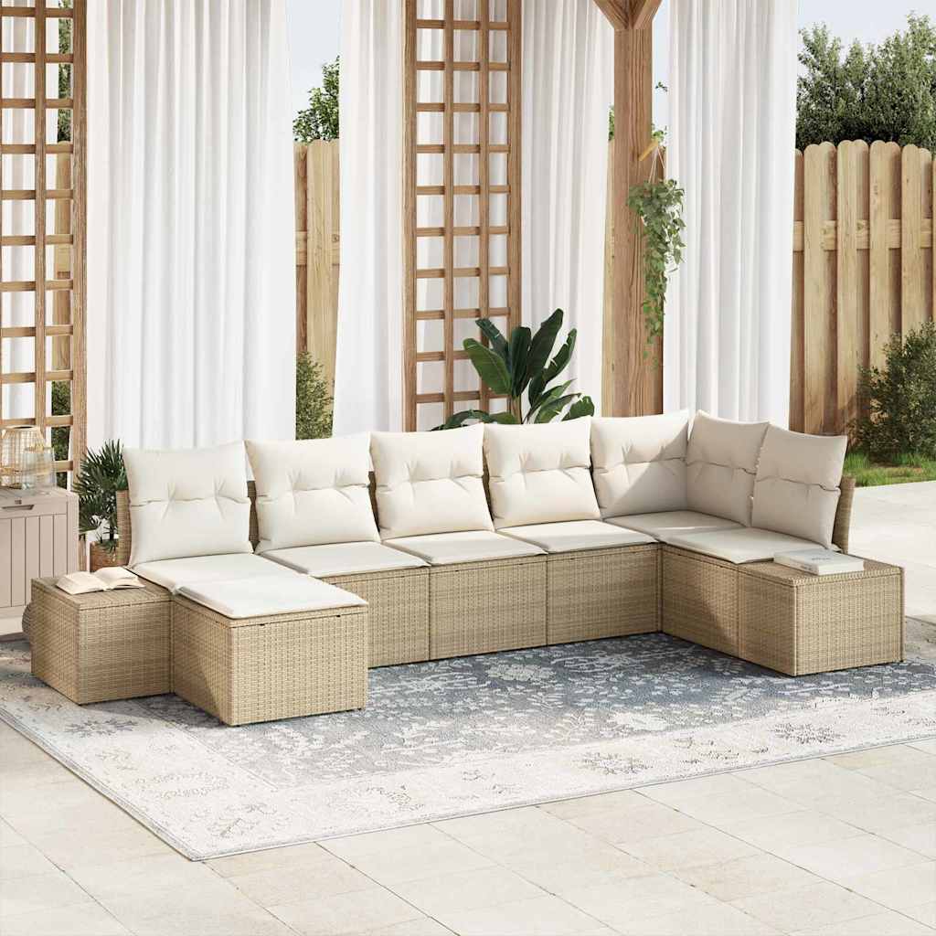 Tuin Sofa Set Met Kussen 8 Pcs Poly Riet