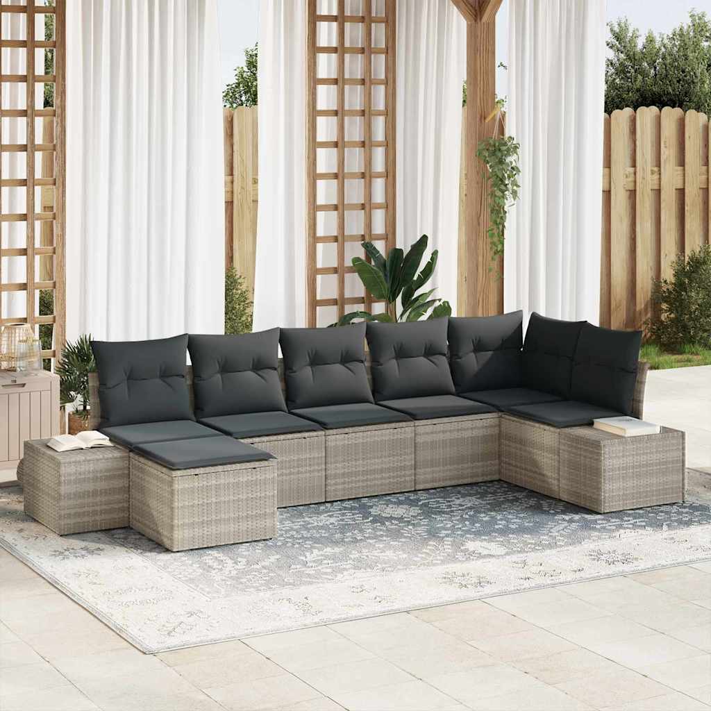 Tuin Sofa Set Met Kussen 8 Pcs Poly Riet