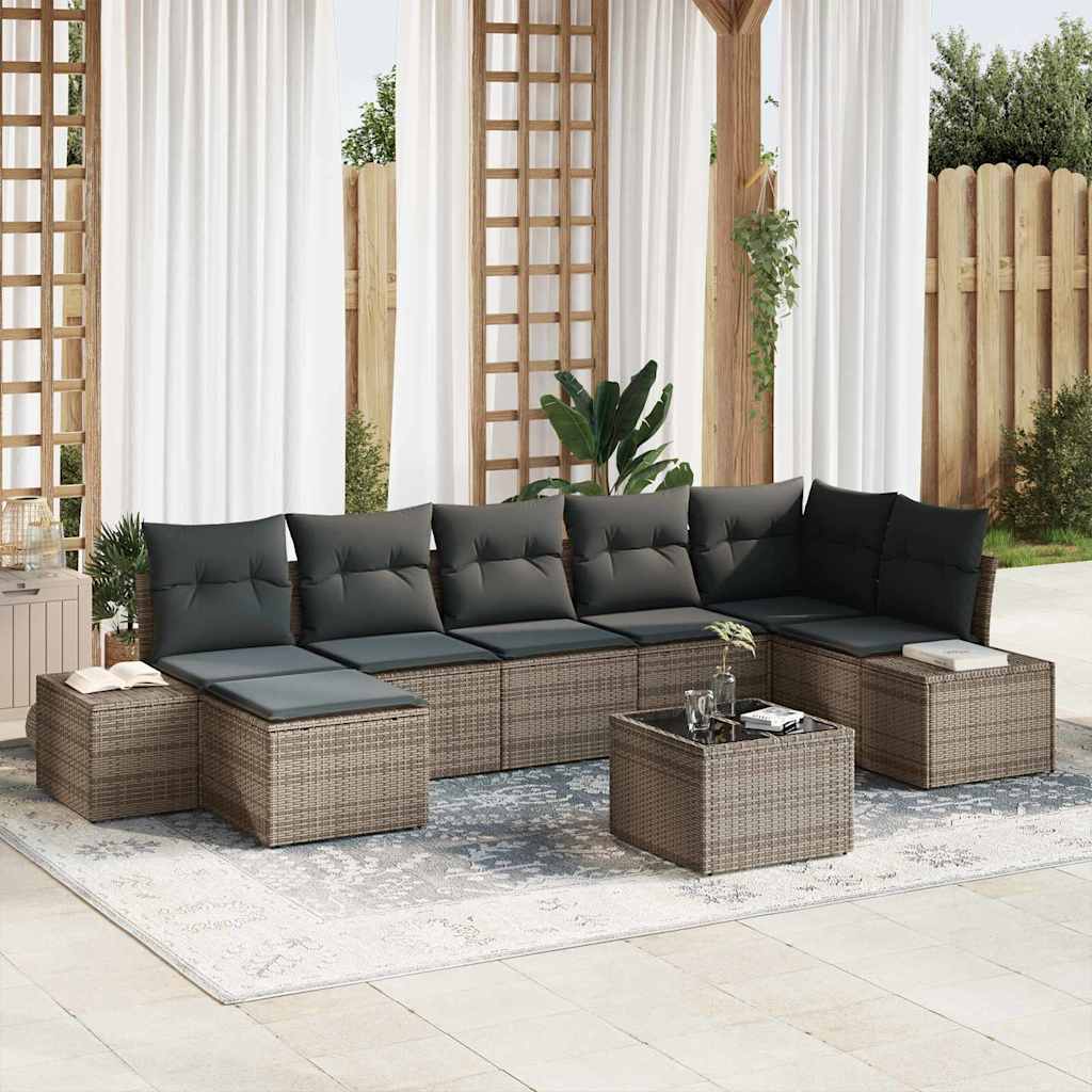 Tuin Sofa Set Met Kussen 8 Pcs Poly Riet