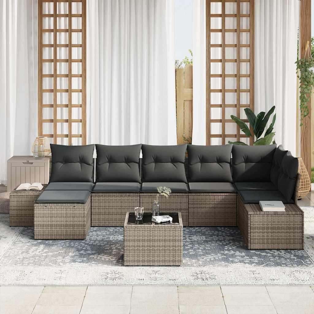 Tuin Sofa Set Met Kussen 8 Pcs Poly Riet