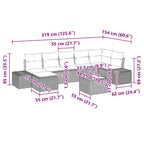 Tuin Sofa Set Met Kussen 8 Pcs Poly Riet