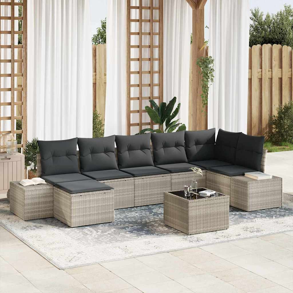 Tuin Sofa Set Met Kussen 8 Pcs Poly Riet