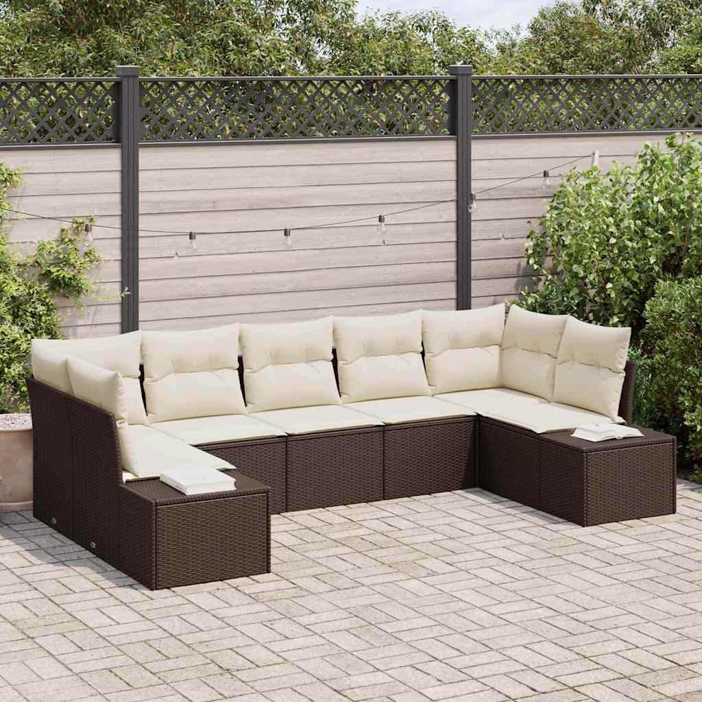 Tuin Sofa Set Met Kussen 7 Pcs Poly Riet