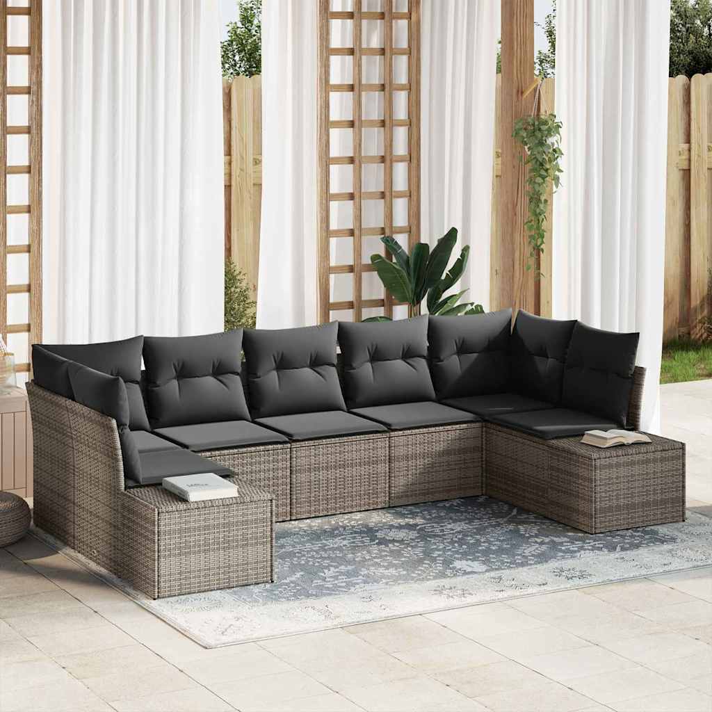 Tuin Sofa Set Met Kussen 7 Pcs Poly Riet