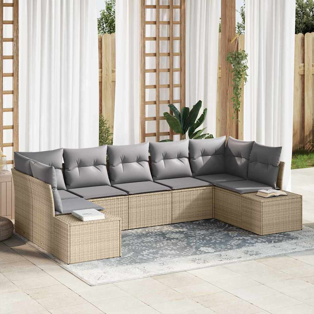 Tuin Sofa Set Met Kussen 7 Pcs Poly Riet